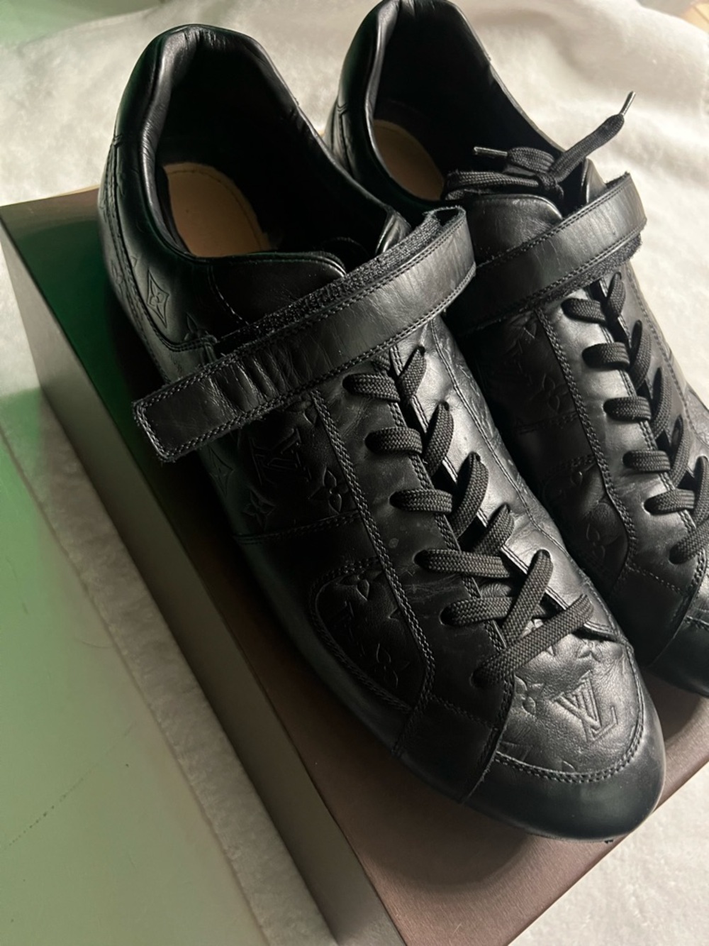Louis Vuitton Globe Trotter Empriente Leather Sneakers Size 15